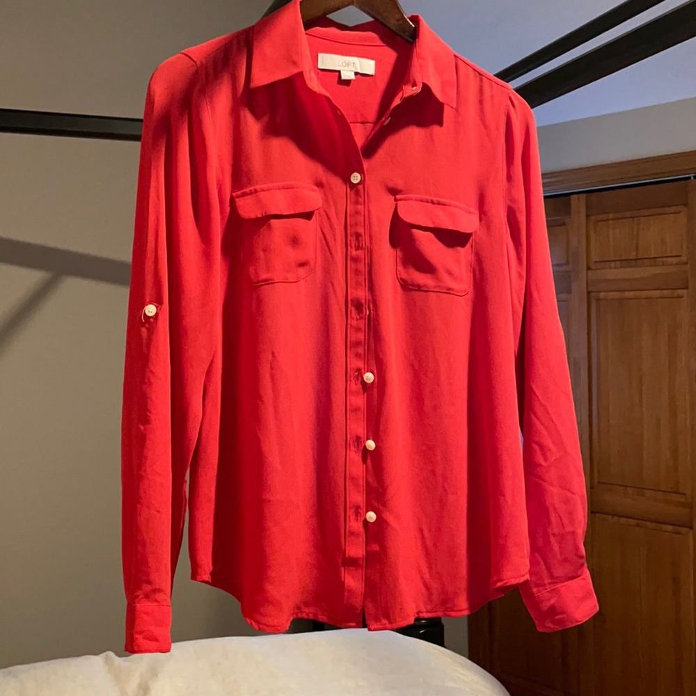 Mint Condition Red Button Down Top - image 1